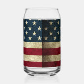 Drapeau américain Verre en forme de Canette Simple (Droite)