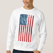 drapeau américain vertical sweatshirt (Devant)