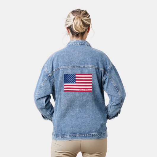 Drapeau américain | Veste Denim personnalisée (Modèle)
