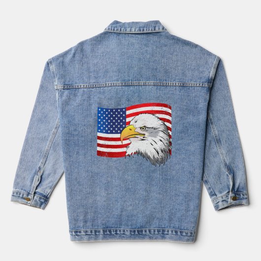 Drapeau américain vintage Bald Eagle (Verso)