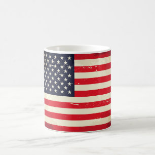 Drapeau américain vintage Mug de café