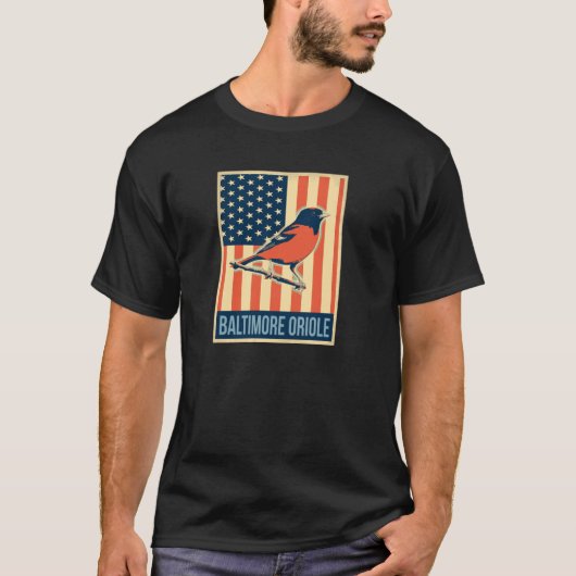 Drapeau américain vintage pullover Baltimore Oriol (Devant)