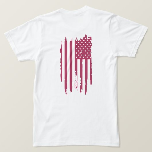 Drapeau américain Vintage T-shirt Design (Design dos)