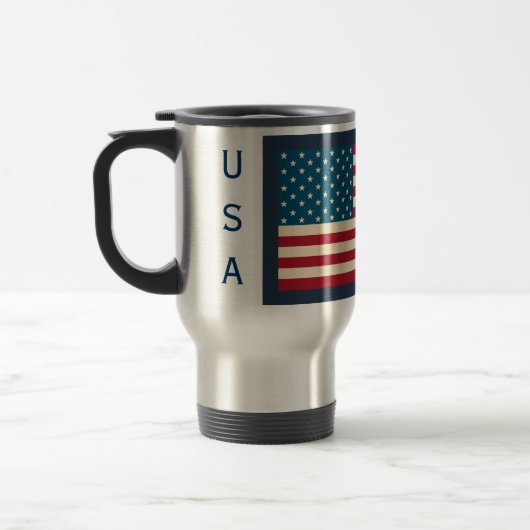 Drapeau américain Voyage café Mug cadeau (Gauche)