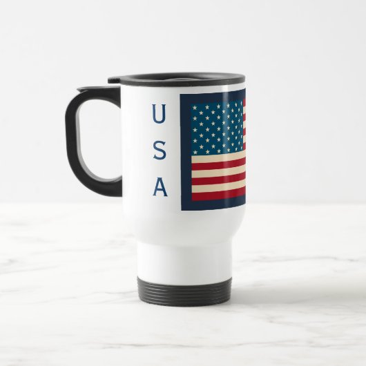 Drapeau américain Voyage café Mug cadeau (Gauche)