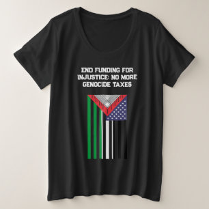 Drapeau américano-palestinien - Stop aux génocides
