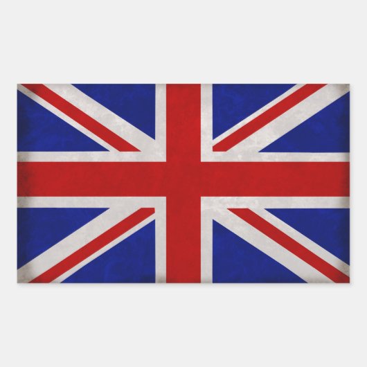 Drapeau Anglais d'Angleterre texturé Rechthoekige Sticker (Voorkant)