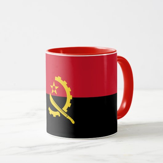 Drapeau angolais Mug (Devant droit)
