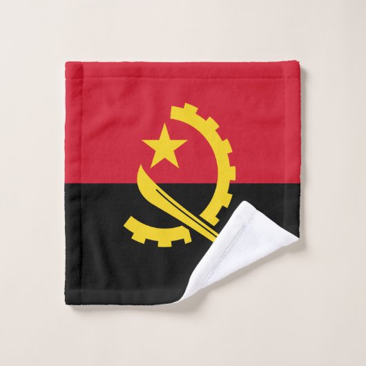 Drapeau angolais patriotique (Gant de toilette)