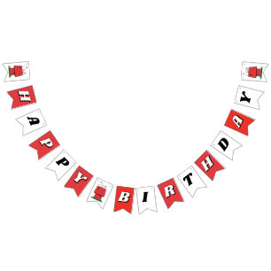 Drapeau anniversaire Peanuts Snoopy niche pour chi