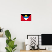 Drapeau Antigua & Barbuda Poster (Bureau à domicile)