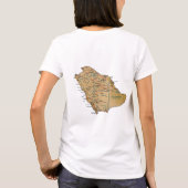 Drapeau Arabie Saoudite + Carte + T-shirt Texte (Dos)