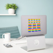 Drapeau Arc-en-ciel et autocollants de fierté / Cœ (Ordinateur portable sur le bureau)