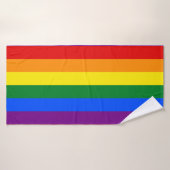 Drapeau arc-en-ciel LGBT (Serviette de bain)