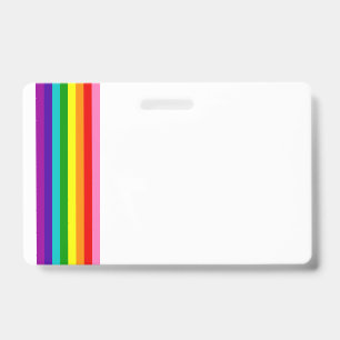 Drapeau Arc-en-ciel LGBTQIA Badge Horizontal Fiert