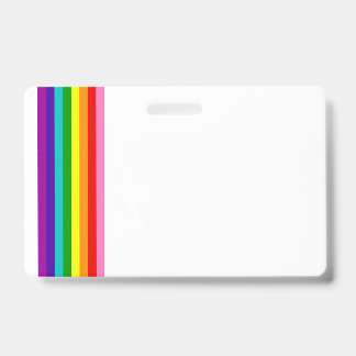 Drapeau Arc-en-ciel LGBTQIA Badge Horizontal Fiert