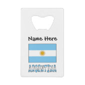 Drapeau argentin Argentine Texte personnalisé (Devant)