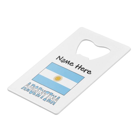 Drapeau argentin Argentine Texte personnalisé (Devant Angle)
