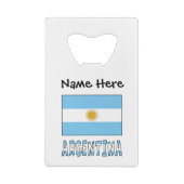 Drapeau argentin Argentine Texte personnalisé (Dos)