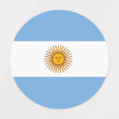 Drapeau argentin Étiquette (Design 1)