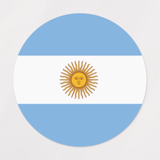 Drapeau argentin Étiquette (Design 1)