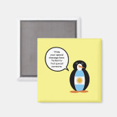 Drapeau argentin parlant Mme Penguin Magnet (Recto/Verso)