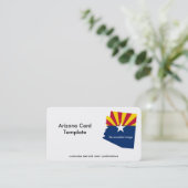 Drapeau Arizona Carte de visite d'État (Debout devant)