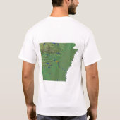 Drapeau Arkansan + Carte T-shirt (Dos)
