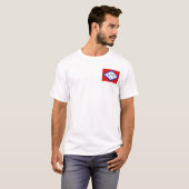 Drapeau Arkansan + Carte T-shirt (Devant entier)
