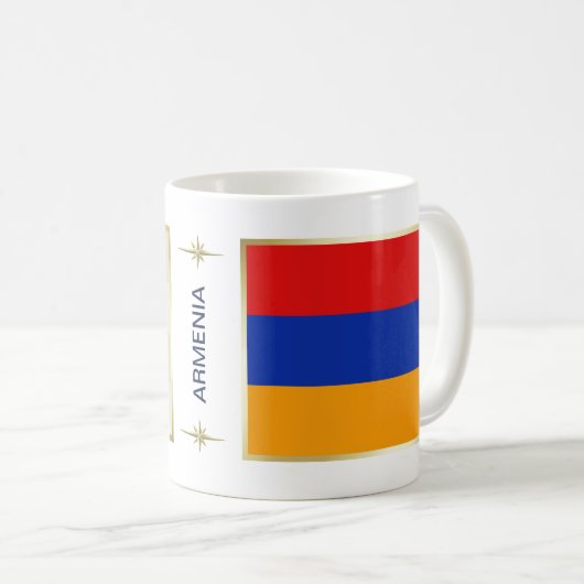 Drapeau Arménie + Plan Mug (Devant droit)
