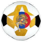 Drapeau arménien de football et d'or (Tourné)