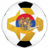 Drapeau arménien de football et d'or (Devant)