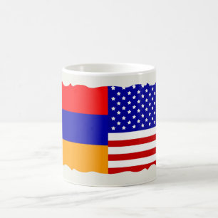 Drapeau arménien et américain - Mug