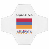 Drapeau arménien et arménien avec votre nom Footba (Plat)