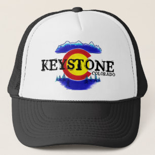 Drapeau artistique Keystone Colorado casquette loc