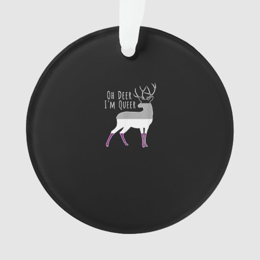 Drapeau Asexué Oh Cerf Fierté Queer Drôle Design L (devant)