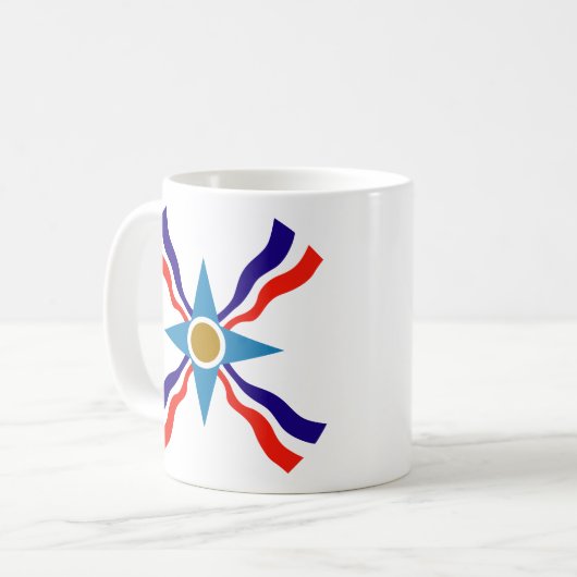 Drapeau assyrien - Café Ata d'Ator ou Mug de thé (Devant gauche)