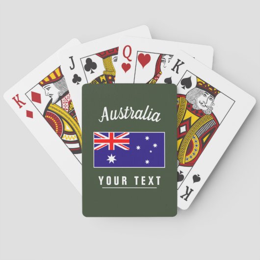 Drapeau australien des cartes de jeu faites sur (dos)