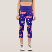 Drapeau australien haute taille Capri leggings (Recto)