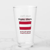 Drapeau autrichien et autrichien Verre personnalis (Dos)