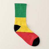 Drapeau aux couleurs vert, or (jaune) et rouge (Droite extérieur)