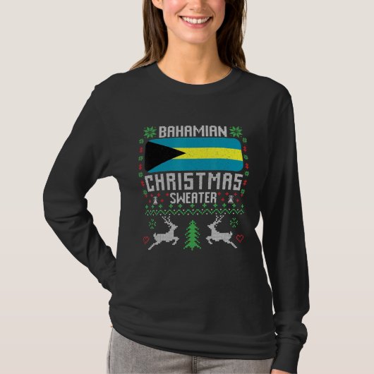 Drapeau bahaméen Sweat de Noël (Devant)