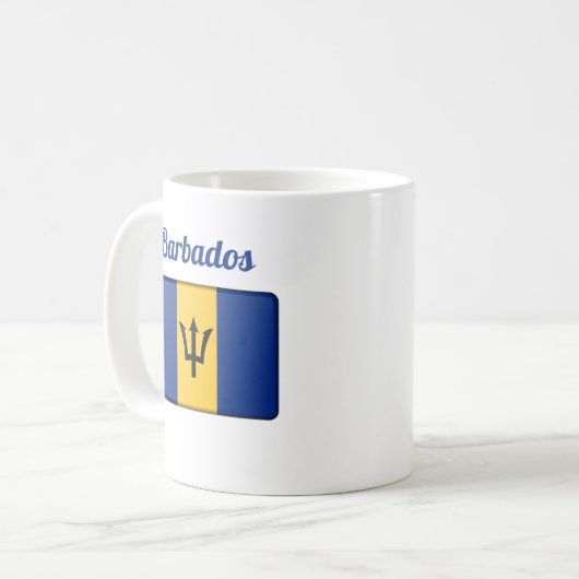 Drapeau barbadien café Mug (Devant gauche)