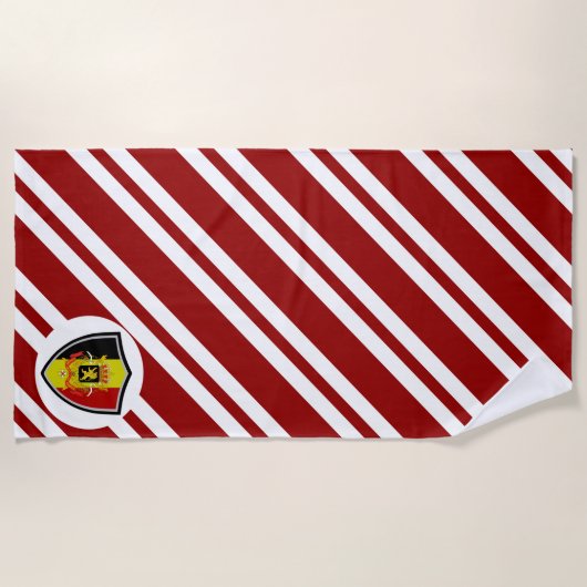 Drapeau belge armes serviette de plage (Devant)