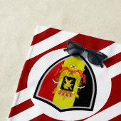 Drapeau belge armes serviette de plage (En situation)