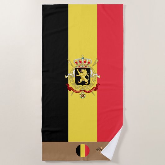 Drapeau belge & Belgique monogrammed / serviette d (Devant)