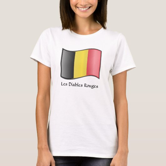 Drapeau Belge Les Diables Rouges T-Shirt (Devant)