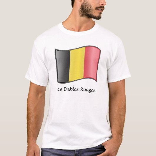 Drapeau Belge Les Diables Rouges T-Shirt (Devant)