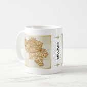 Drapeau Belgique + Plan Mug (Devant gauche)