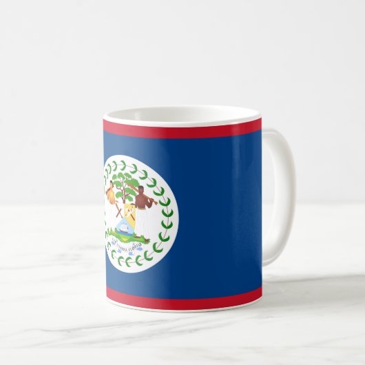 Drapeau bélizien Mug (Devant droit)